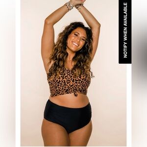 Coral Reef Swim Traveler Top Leopard Women’s size Medium